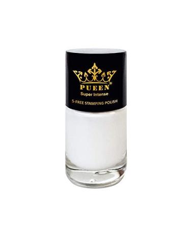 PUEEN Super Intense Nail Polish For Nail Stamping Big 5-FREE Formula Nail Color Lacquer (806 - Pure White)-BH000498