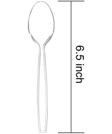 360 Clear Plastic Spoons - Heavyweight Disposable Cutlery - 6.7inch Heavy Duty Utensils for Parties and Restaurants - Buy Online on GoSupps.com