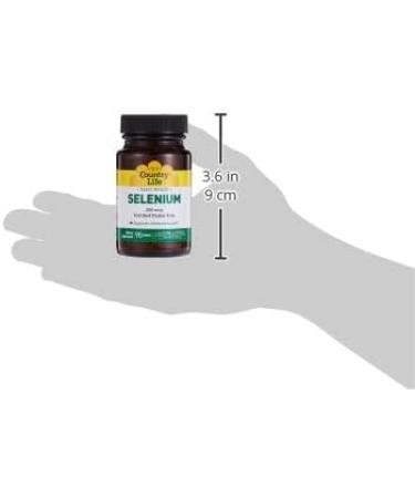 Country Life Selenium Yeast Bound 100mcg 90 Tablets - Immune Health Support | Gluten Free, Vegan, Halal - Buy Online on GoSupps.com