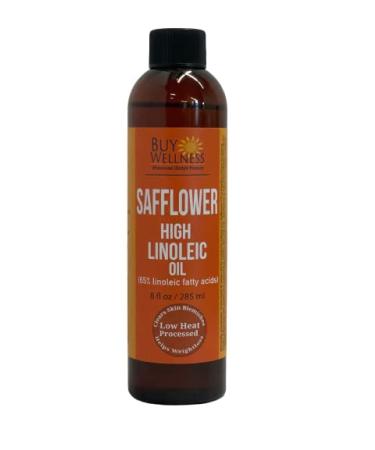 Safflower Oil High Linoleic Acid Cold Pressed 8 oz - Great Culinary & Skin Moisturizer - Buy Online on GoSupps.com