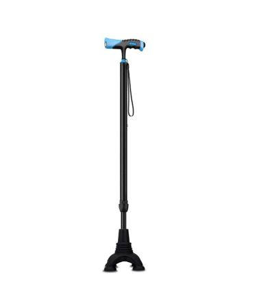 Crutches for The Elderly Non-Slip Lightweight Four-Legged Walking Stick with Rubber Head Telescopic Walking Aid for The Elderly with Four-Legged Cane Smooth Sailing