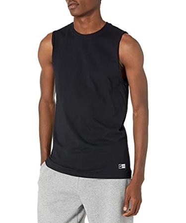 Russell Athletic Men's Cotton Performance Sleeveless Muscle T-Shirt X-Large Black