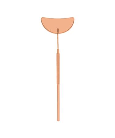 Eyelash Inspection Mirror Stainless Steel Moon Shape Beauty Lash Extension Tool Golden lash mirror ROSE GOLD