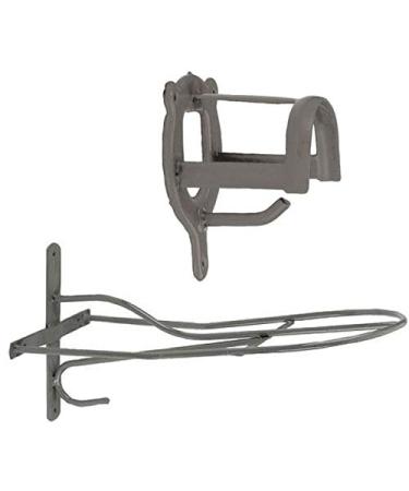 Cajou set of saddle holder and bridle holder very stable and robust (dark grey)