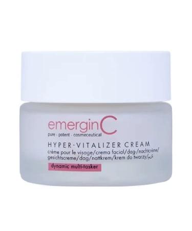 emerginC Hyper-Vitalizer Cream - Antioxidant Facial Moisturizer - Alpha-Lipoic Acid  Hyaluronic Acid + Rose Extract for Glowing Skin + Reducing Look of Fine Lines + Wrinkles - Face Care Cream (1.7 oz)