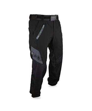 Bunker Kings Featherlite Fly Paintball Pants with Adjustable Velcro Waist and Ankle Cuffs XX-Large (2XL) Black
