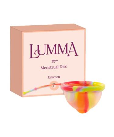 LUMMA® Unique Reusable Menstrual Disc ¦ Made from Ultra Thin Medical Grade Silicone ¦ Leak Free ¦ Feminine Care, Tampons ¦Period Discs ¦ Covers All Menstrual Flows ¦High Cervix, Unicorn High Cervix Unicorn