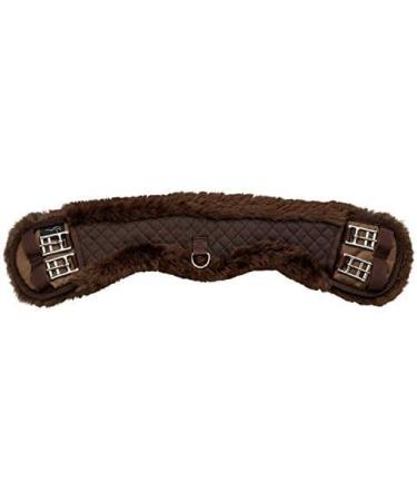 Equinate Moon Anatomical Lambskin Short Girth - Dressage Girth 50-80 cm in Brown & Black - Buy Online on GoSupps.com