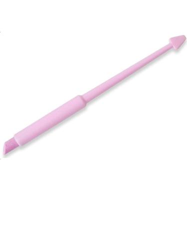 2 Way Quartz Scrubs Stone Cuticle Stick Pen Nail Art Pusher Cuticle Remover Spoon Cut Decor Manicure Tools Pink.Professional and Attractive