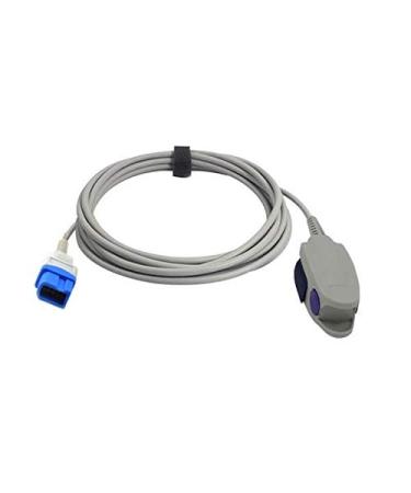 Sino-k Compatible for Spacelabs Spo2 Sensor Fingerclip 9.8 ft 10 Pins Connector FDA/CE Approved