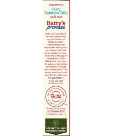 Betty Crocker Delights Super Moist Cake Mix Party Rainbow Chip 13.25oz - Shop Now! - Buy Online on GoSupps.com