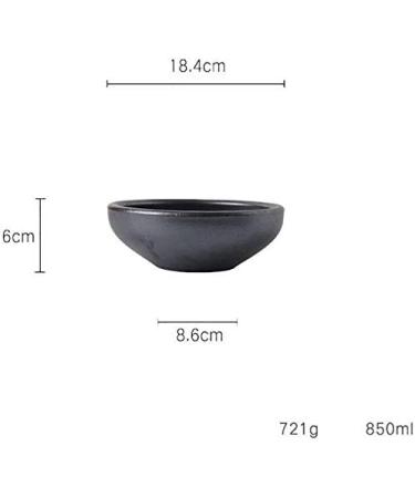Accessories Kitchen Pantryware Multi Purpose/Salad Serveware Serving Bowls Mixing bowlRetro Soup Ramen Noodle Bowl Fruit Salad Bowl Creative Ceramic Tableware Mixing Bowl Serving Bowl 7.3 Inch Black - Buy Online on GoSupps.com
