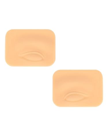 miduoidn 1 Pair Nude Eyelid 3D Practice Skin Double-sided Eye Template Eyelash Eyeshadow Face Coloring Mold Microblading Beginner