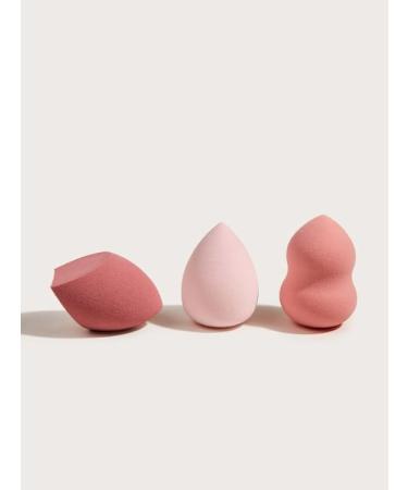 Luxury Beauty Blender Set - 3 Makeup Sponges with Travel Box for Flawless Foundation Contour & Highlight - Pink/Red - Buy Online on GoSupps.com