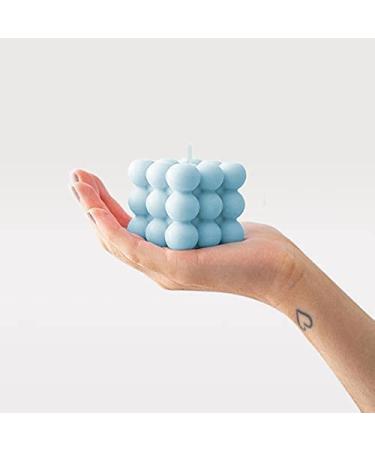 2PCS Vanilla Scented Bubble Cube Candles - Soy Wax, Aesthetic Design for Home Office Decor - Danish Pastel Trendy Room Accents - Buy Online on GoSupps.com