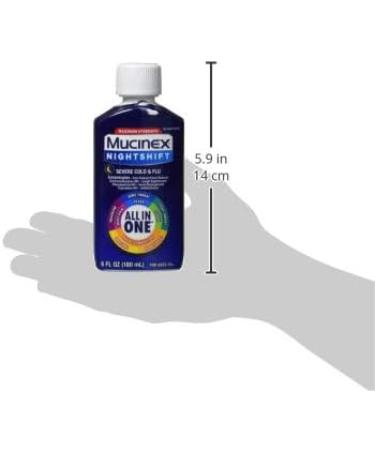 Mucinex Nightshift Severe Cold & Flu Relief 6 fl oz | Fast-Acting Formula - Buy Online on GoSupps.com