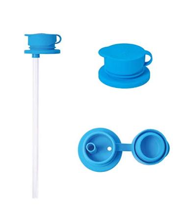 Pura Sport Big Mouth Silicone Straw Top - Plastic Free & BPA Free (Aqua) - Buy Online on GoSupps.com