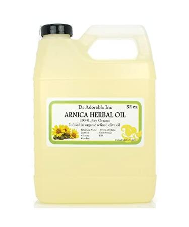 Dr Adorable - 32 oz - Arnica Herbal Oil - 100% Pure Infused Fresh Natural Organic