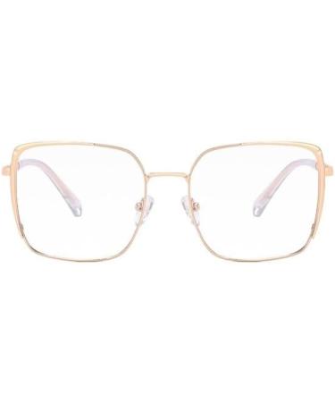 Clear Vision Blue Light Blocking Readers - Metal Frame Big Mirror Glasses 3.00 C8 | International Shipping - Buy Online on GoSupps.com