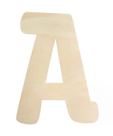 Large Wooden Letters 30cm Wooden Letter for Crafts Children's Names Capital Alphabet 5mm Thick Unfinished MDF Wood Slices Nursery Wall Hanging Art Sign Board Painting Home Decor (A)