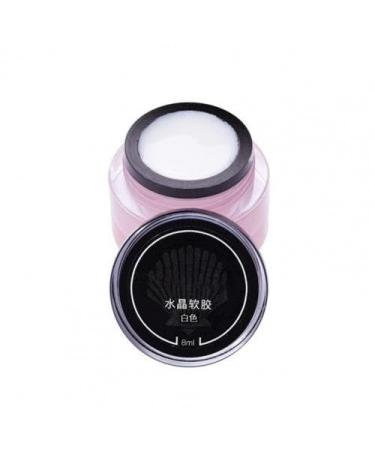 Long Lasting Gel Polish Nail Top Gel Colorful Fast Dry Easy-Cleaning PVC Gypsum Gel for Beauty Manicure UV Gel Lacquer - (Color: White)
