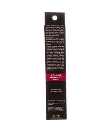 E.L.F. Volume Plumping Mascara - Black 0.25 fl oz | Bold & Dramatic Lashes - Buy Online on GoSupps.com