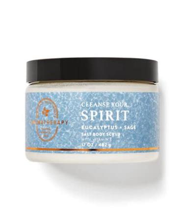 Aromatherapy Eucalyptus + Sage Salt Body Scrub 17 Oz/ 482 g