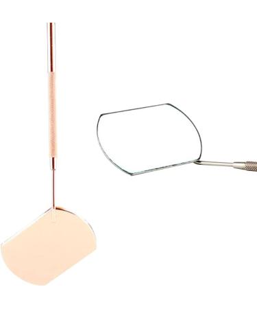 Ikasus Angular Eyelash Mirror - Stainless Steel Eyelash Extension Tool & Accessories | Perfect for Application & Check | Gold Finish - Buy Online on GoSupps.com