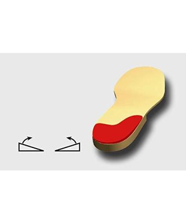 Pedag Correct Plus: German Handmade 3/4 Wedge Insoles for Over-Pronators Plant-Based Leather Orthopedic Footbed Size L (8-10 Men's 41-43 EU) - Buy Online on GoSupps.com