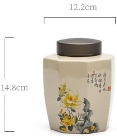 SFANIIX Stash Jar Container Plant Ash Ceramic Tea Cans Double-layer Sealed Cans Common Flower Tea Storage Cans Household Medicinal Materials Cans Vintage Storage Jars - Buy Online on GoSupps.com