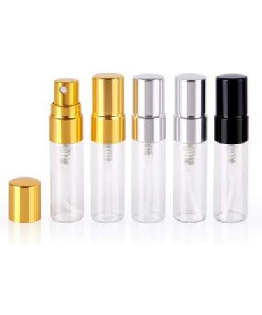 Atomizer Glass bottle Spray Bottle 3ml Refillable Fragrance Perfume Mini Fine Mist Travel Small Empty Bottle Fragrance Clear Bottle With Aluminum Nozzle 20pcs (Silver) - Buy Online on GoSupps.com