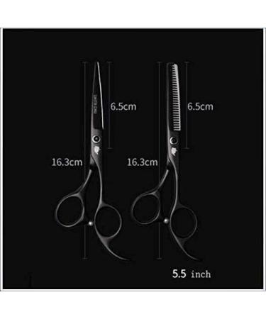 Professional Household Haircut Scissors Set - Black 5.5" & 6" Hairdressing Tools for Home & Barber Use - Buy Online on GoSupps.com