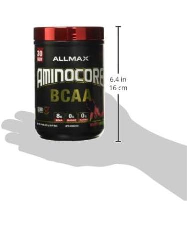 ALLMAX Nutrition Aminocore Bcaa - 8g Bcaas - 100% Pure Branch Chained Amino Acids - Gluten Free 315 gram Watermelon Watermelon 315 g (Pack of 1) 8g Bcaas - Buy Online on GoSupps.com