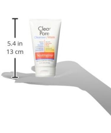 Neutrogena Clear Pore Facial Cleanser / Face Mask with Kaolin & Bentonite Clay, Benzoyl Peroxide Acne Treatment - 4.2 fl. oz (Pack of 3) - Buy Online on GoSupps.com