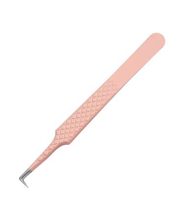 Jihuoo eyelash tweezers made of stainless steel for eyelash extensions precision tweezers fine lace curved tweezers false eyelashes applicator tweezers