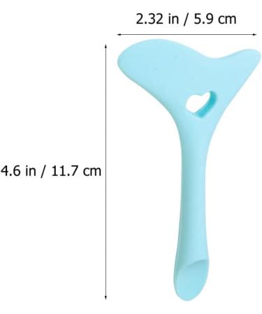 OSALADI Eyeliner Aid Eyelash Gel Silicone Mold Eyelash Applicator Guard Face Cream Spoon Crease Tablespoon 11.7X5.9CM Blue - Buy Online on GoSupps.com