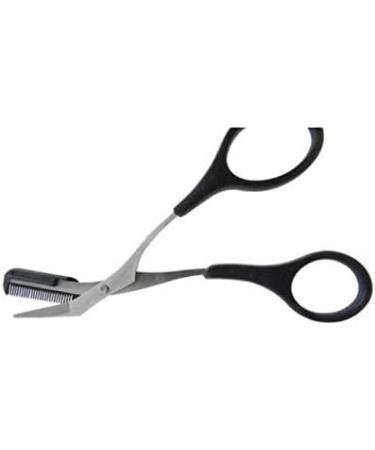 Precision Stainless Steel Eyebrow Trimmer with Comb & Grip - Unisex Grooming Tool for Perfect Brows - Buy Online on GoSupps.com