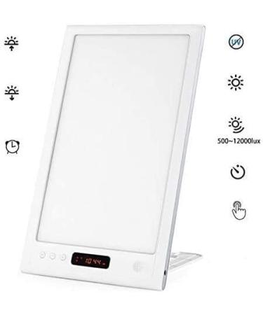 ONOTEC Light Therapy Lamp Natural Sun Lamp UV-Free 12000 Lux LED Bright Therapy Light Touch Control Timer Function with 4 Adjustable Brightness Level & Standing Bracket for Home - Buy Online on GoSupps.com