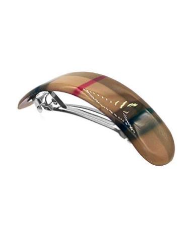 255-1139 Hair clip Cellulose 10 cm with Scottish print - Made in France