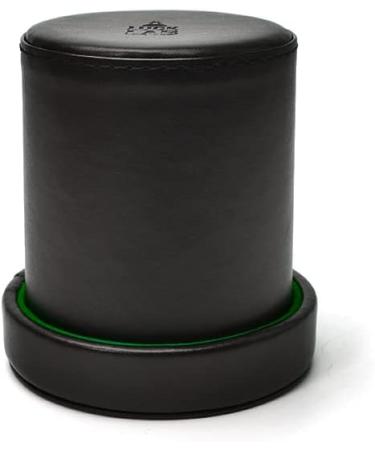 Luck Lab Black Leather Dice Cup with Lid & 6 Matching Pearl Dice - Green Velvet Interior - Ideal for Board Games - Buy Online on GoSupps.com