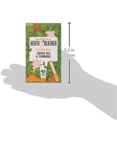 Heath & Heather Organic Green Tea & Turmeric 20 Envelope Bags 40g - Buy Online on GoSupps.com