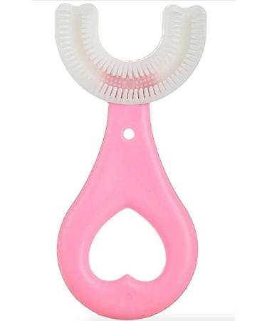 U Shape Toothbrush Kids U-Shaped Convenient Tooth Wash Cleaning Brush Oral Care Kids Toothbrush U-Shaped Soft Silicone 360 Whole Mouth Manual Toothbrush for Kids Age 2-12 Pack of 2