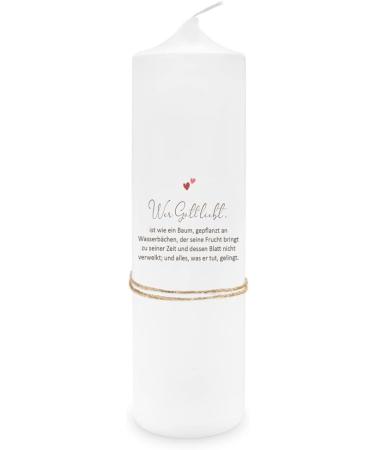 Personalized Baptism Candle for Girls | Custom Tree & Hearts Design | Pink with Name & Saying | Online Design & Jute Ribbon Decor - Buy Online on GoSupps.com