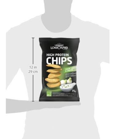 Layenberger High Protein Chips Sour Cream & Onion - 43.8% Protein Low Carb 3 Pack (75g each) - Healthy Snack Option - Buy Online on GoSupps.com