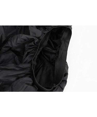 Extra Large Double Rubber Band Nightcap - Stretchy Satin Silk Sleep Cap for Hair Loss and Protection - Black - Buy Online on GoSupps.com