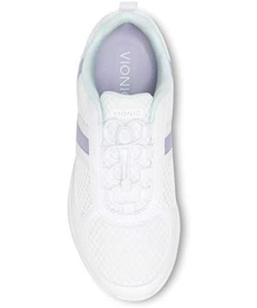 Vionic Women's Brisk Maren Leisure Sneakers - Orthotic Arch Support, 3-Zone Comfort, Medium & Wide Fit 9.5 White - Buy Online on GoSupps.com