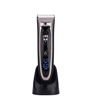 Professional Digital Hair Trimmer Rechargeable Electric Hair Clipper Men's Cordless Haircut Adjustable Ceramic Blade