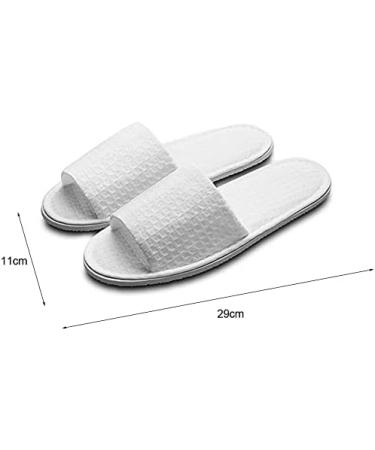 Luxurious Ericotry Open Toe Spa House Shoes - 2 Pairs White Slippers for Men & Women | Perfect for Hotels Guests and Travel - Buy Online on GoSupps.com