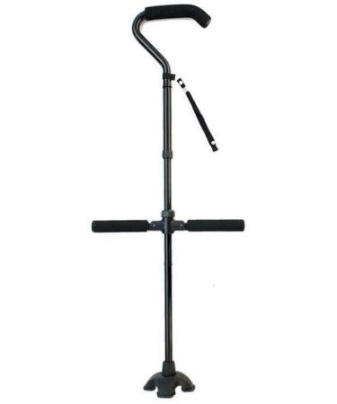 Telescopic Non Slip Crutches Folding Crutche Old Man Get Up The Auxiliary Armrest Walking Stick Aluminum Cane Height Adjustable Four-Legged Advanced Canes Black 97 crutch-11.19 for Arthritis Elderly