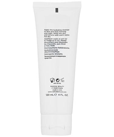Radical Skincare Hydrating Cleanser- Non-Drying Gentle Formula | For All Skin Types | Paraben & Cruelty Free (4 Fl Oz) 4 Fl Oz (Pack of 1) - Buy Online on GoSupps.com